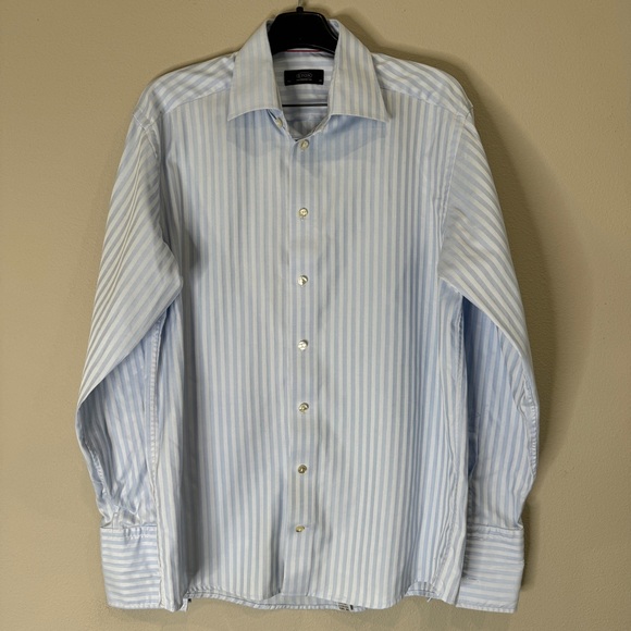 Eton Other - Eton Striped Fine Satin Dress Shirt with French Cuffs Men’s 15.5 39